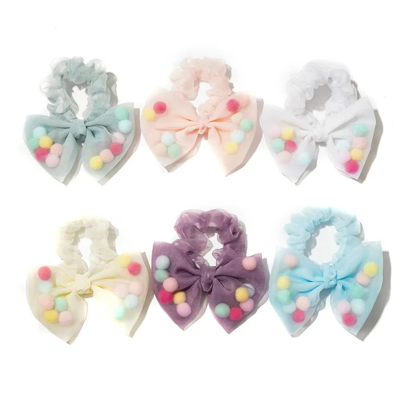 Custom Scrunchies Charming Scrunchy Hair Band Knotted Organza Hair Scrunchies
