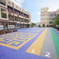 TPE Basketball Sport Court Material Elastic Sport Interlocking Floor Tiles Outdoor