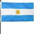 3x5Ft Argentina Flag Banner Polyester Fabric Single or Double Sides With Brass Grommets Outdoor Indoors Decor