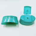 Green Color PP Plastic Curve Oval Shampoo Flip Top Bottle Cap with Snap Neck Non-Spill Cosmetic Use