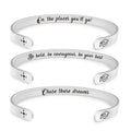 SC Personalized Stainless Steel Inspirational Bracelet Custom Compass Bachelor Hat 2022 Graduation Gift Bracelets Cuff Bangles