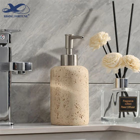 Hot Sale Natural Stone White Grey Marble Foam Hand Soap Dispenser with Pump for Hotel Use Bathroom Accessory