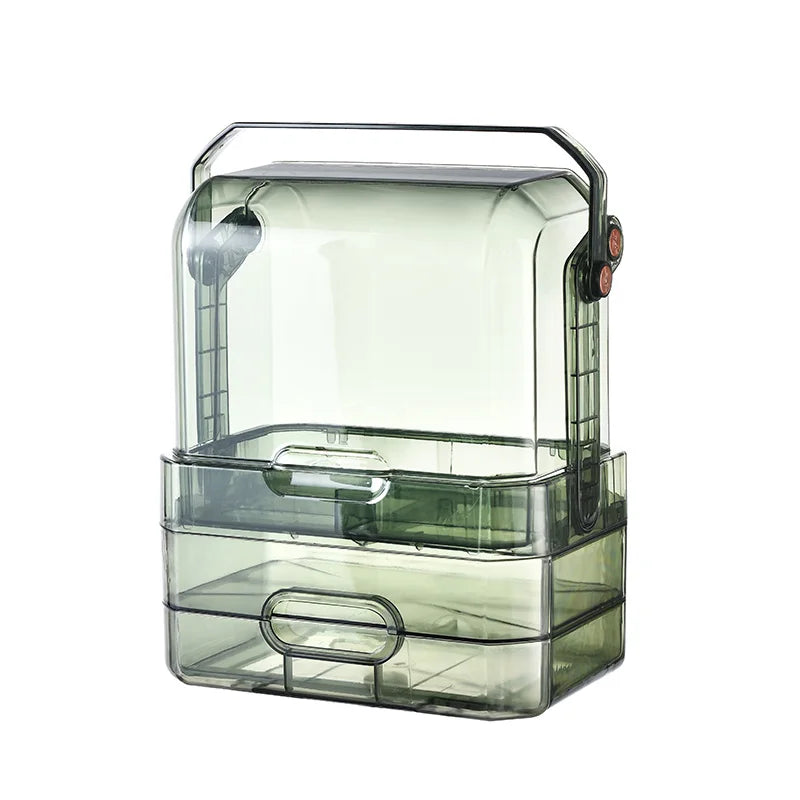 Plastic Makeup Organizer Lipstick Makeup Dustproof Cosmetic Storage Box for Bedroom Makeup Cosmetic Storage Box