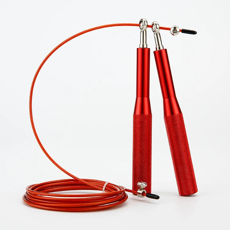 Adjustable Stainless Steel Wire Aluminum Handle Speed Jump Rope