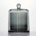 Wholesale Dark Yellow Gray Blue Colored 210ml Small Empty Glass Jars Container for Scented Candle Making with Lid