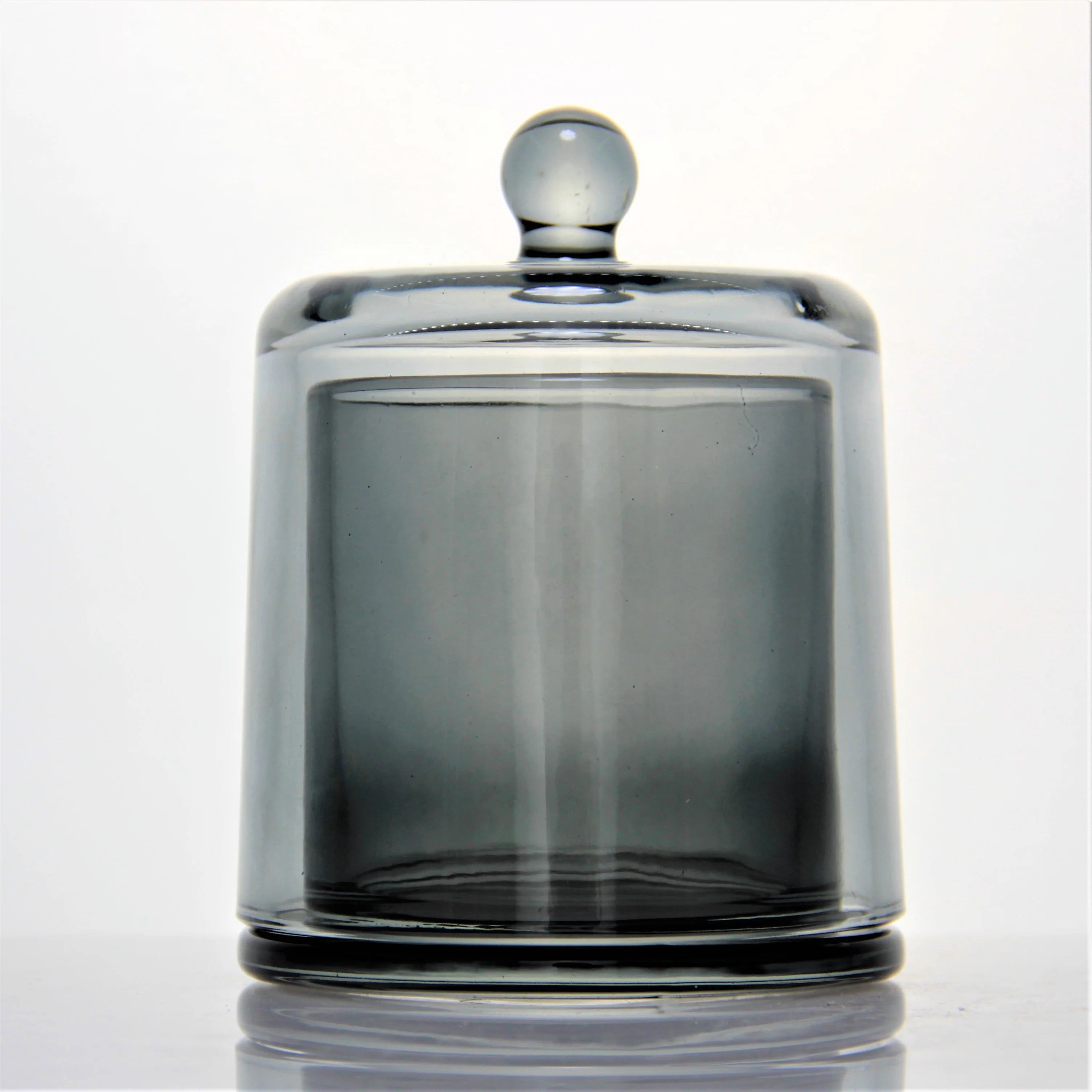 Wholesale Dark Yellow Gray Blue Colored 210ml Small Empty Glass Jars Container for Scented Candle Making with Lid