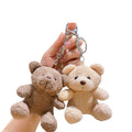 Cute Bear Plush Toys Stuffed Bear Toys Bag Car Key Pendant Kid Girls Toy Birthday Gifts Mini Animal Plush Doll Keychain Key Ring