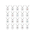 Retro Carving Heart Stainless Steel Necklace with Natural Cabochon Stone Classic Carved Pattern Necklace Jewelry for Women Men