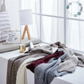 Mld Wool Knitted Throw Blanket Wholesale Luxury Wool Fleece Winter Hot Sale Customized