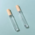 Thick Bottom Oil Roller Cosmetic Packaging 10ml Wood Grain Cover Empty Perfume Roll on Glass Bottle