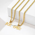 Wholesale Fashion 18k Gold-Plated C Letter Zircon Pendant Stainless Steel Jewelry Set