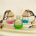 5ml Car Pendant Hanging Aroma Liquid Scents Car Perfume Diffuser Bottle Matte Green pink Silver Car Perfume Bottles Container