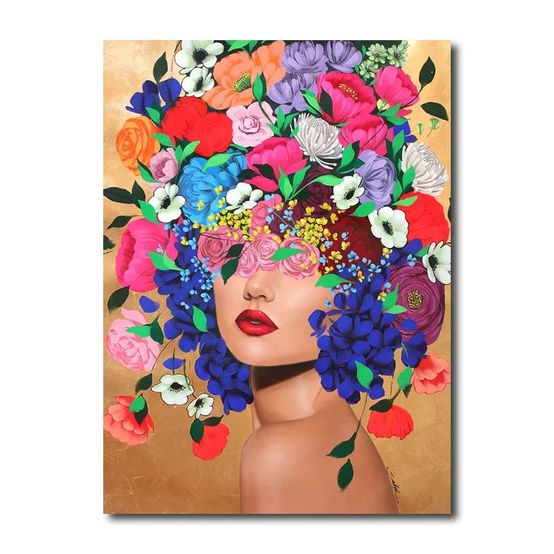 Hongya Printed Canvas Painting Flowers Oil Painting Gift Wall Home Decoration