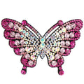 HX-235 Fashion Shiny Crystal Hair Accessories Butterfly Diamond Spring Hair Clip for Women