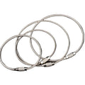 Stainless Steel Screw Lock Ring Wire Cable Rope Carabiner Keychain with Custom Logo Fashion Unisex Promotional Keyring Gift