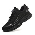 Automatic Button Flying Knit Upper Composite Steel Toe Covers Sneaker Non-Slip Anti-Smashing Anti-Puncture Men Work Safety Shoes