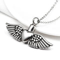 Wholesale 316L Stainless Steel Ash Urn Pendant Fine Pendants & Charms with Keepsake Wing Design Cremation Angel Necklace Jewelry