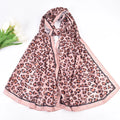 New Product Soft and Breathable Pearl Chiffon Leopard Printed 70*180cm Long  Scarf Wholesale for Women's Shawl