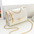 Womens PU Leather Shoulder Bag Ladies Shoulder Flap Handbag Crossbody Bag Fashion Tote Bag Mobile Phone Sequin Single HOOK&LOOP