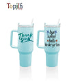 Topjlh Hot Selling Sublimation 40oz Stainless Steel Tumbler with Handle Car Cup Travel Mug Double Wall Vacuum Insulated