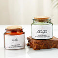 Private Label 3oz Mini Glass Candle Jar with Cork Lid Empty Thick Glass Container for DIY Soy Wax Candle Making Aromatherapy