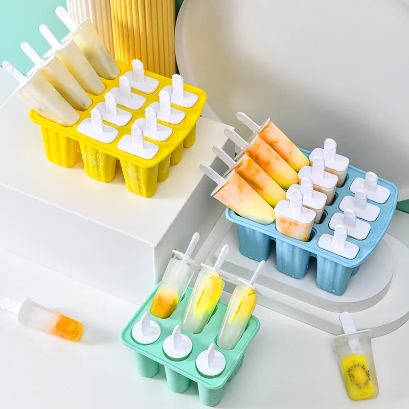 Food Safe Silicone 4 6 12 Cavities Silicone Ice Cream Mould Popsicle Barrel Diy Mold Dessert Ice Cream Mold With Popsicle Stick