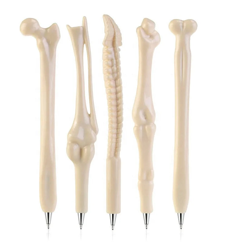 New Creative Gift Promotional Ballpoint Pens Stationery Student Writing Bone Shape Plastic Ballpoint Pen