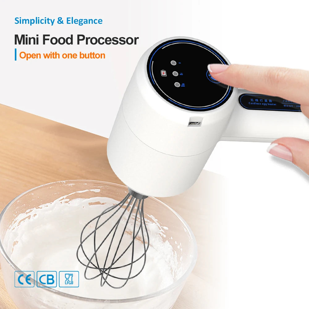 Kitchen Accessories Mini Automatic Electric Egg Beater Cordless Egg Whisk
