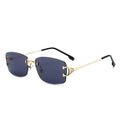 Brand Design RTS Ladies Glasses Gradient Lens Rivet Decoration Lentes De Sol Wholesale Small Sunglasses