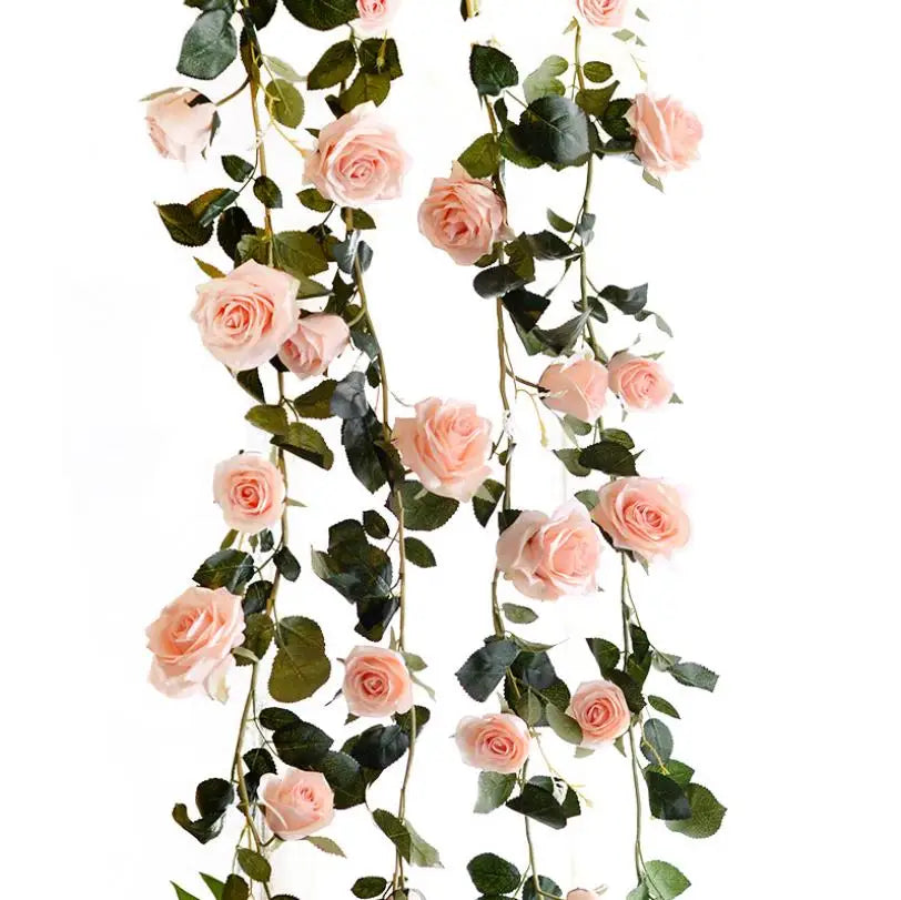 1.8M Hanging Fake Flowers Garland Artificial Rose Vines for Home Wedding Decoration