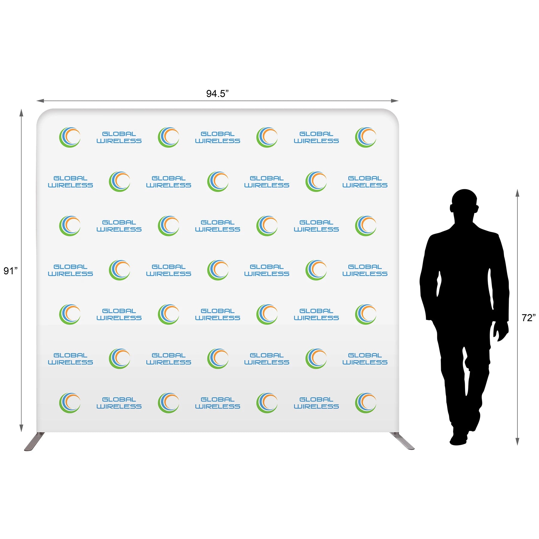 Tube Straight Fabric Pop Up Advertising Exhibition Display Backdrop Stand