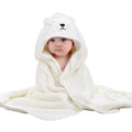 80*80 cm 210 Gram Per Piece Fleece Coral Microfiber Cartoon Embroidery Infant Soft Stock Hooded Baby Towel for Boys and Girls