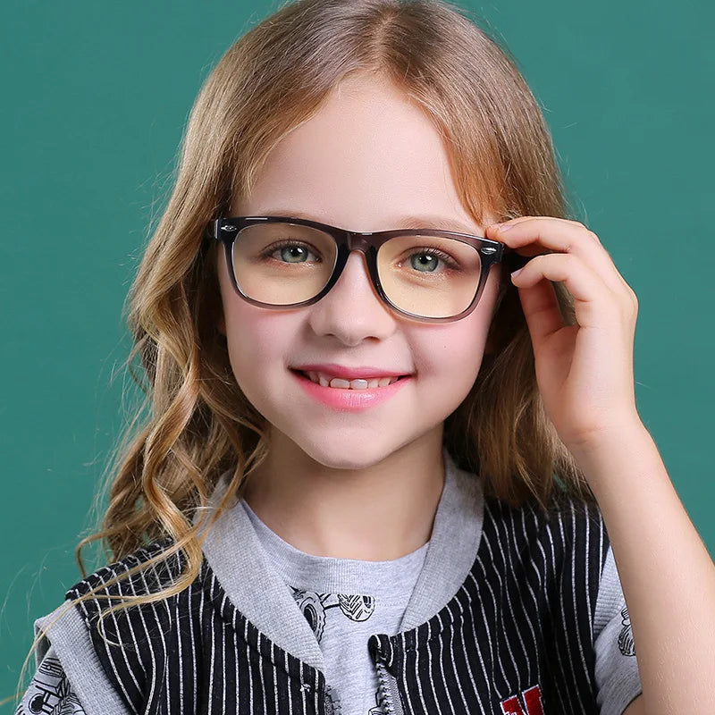 Luxury Trendy Classic Kids Blue Light Blocking Glasses for Boy Girl Eyeglasses Frame Tr90 Optical Glasses in Stock