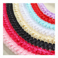 4cm Diy Curtain Sewing Accessories Lace Fabric Seat Cover Table Cloth Dress Organza 2-layer Pleated Ruffled Edge Trimming Lace
