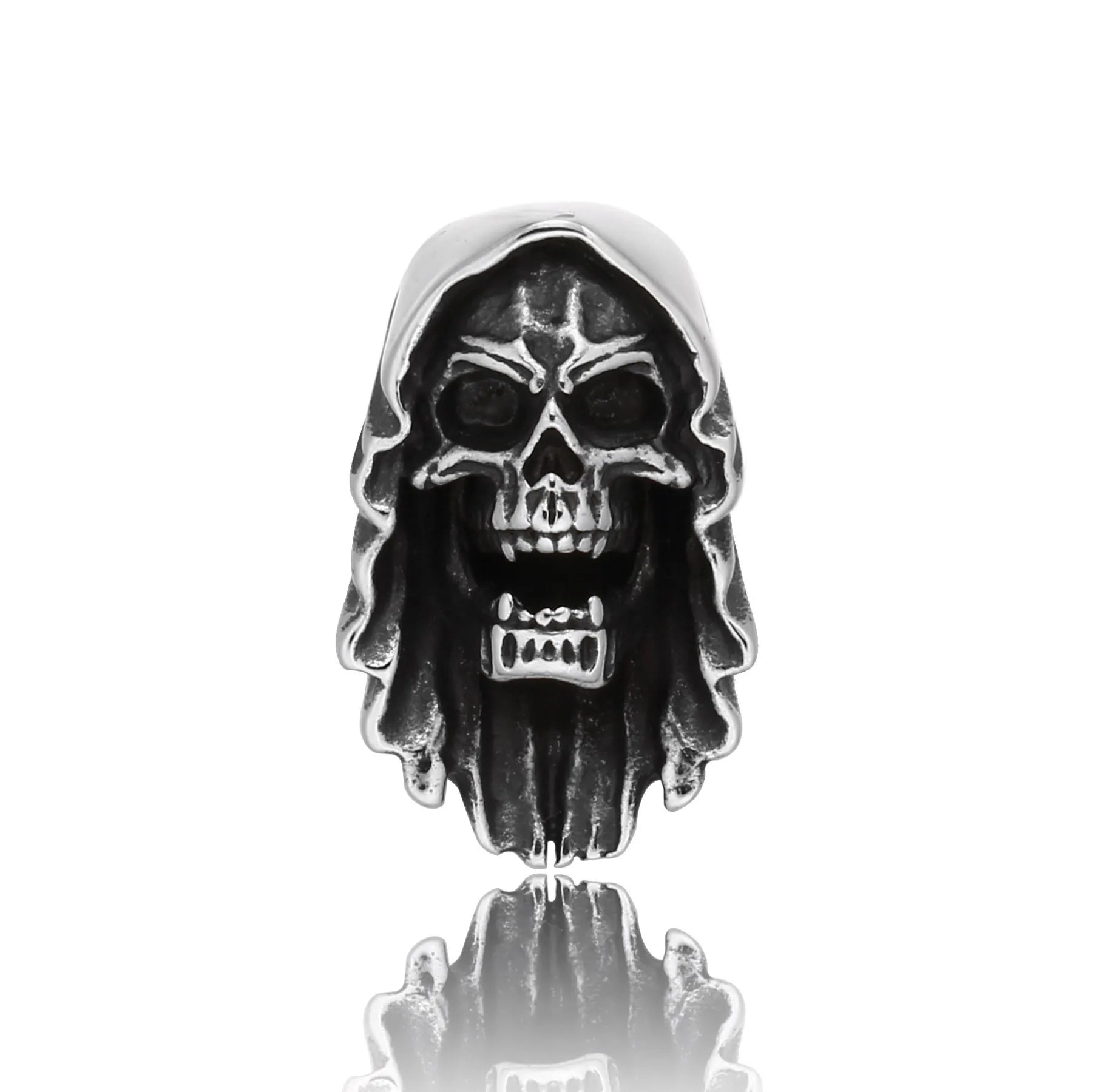 SS8-597P 316L Stainless Steel Necklace Super Punk Skull Grim Reaper Pendant Gothic Featured Modeling Pendant