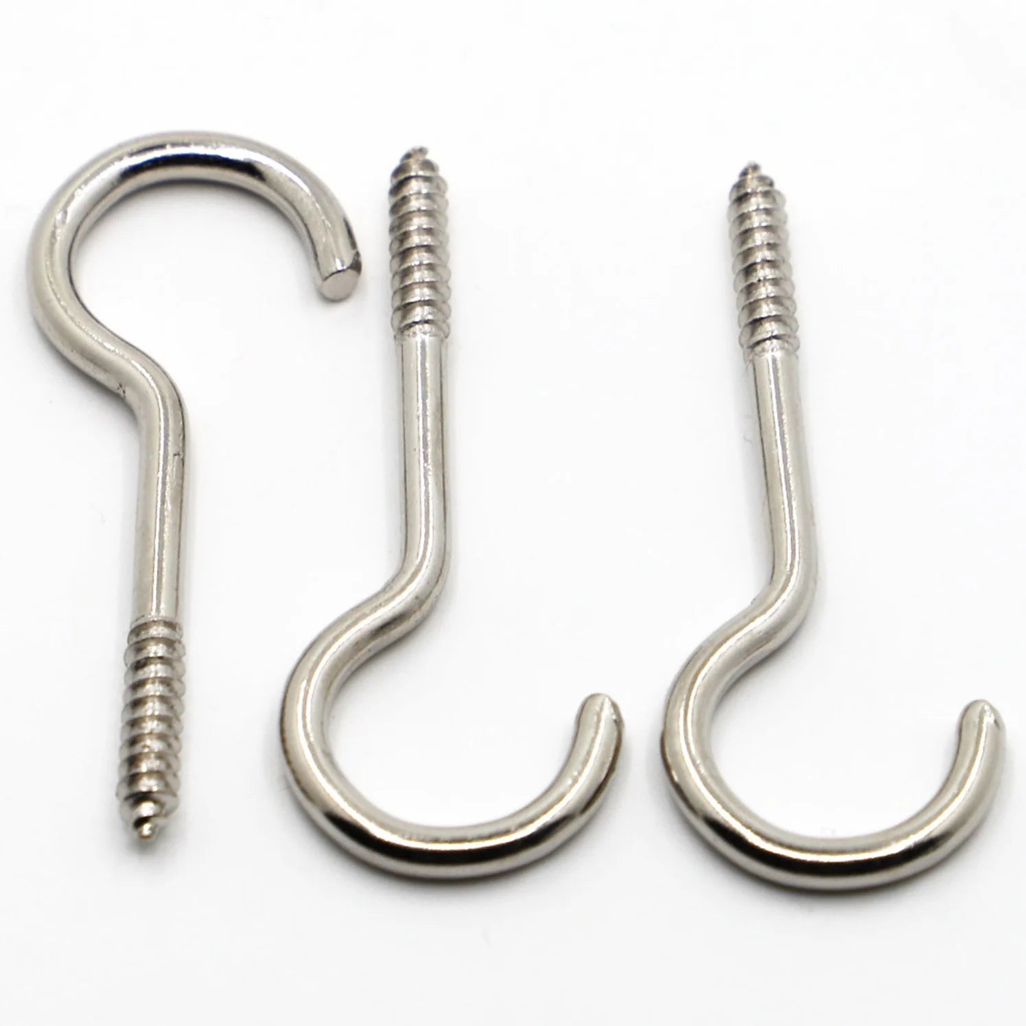 SDPSI Self-Tapping Screw Eye Screws 1# to 14# Light Ring Question Mark Sheep Nickel Inch Measurement System