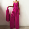 Summer Sling Jumpsuit Loose Sleeveless Jumpsuit Casual Wide Leg Pants Fashion Women's Wear