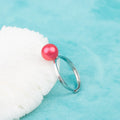 R030579 DIY 6-8mm Natural Freshwater Pearl Ring Accessory 925 Sterling Silver Adjustable Size Engagement Jewelry Ring for Women