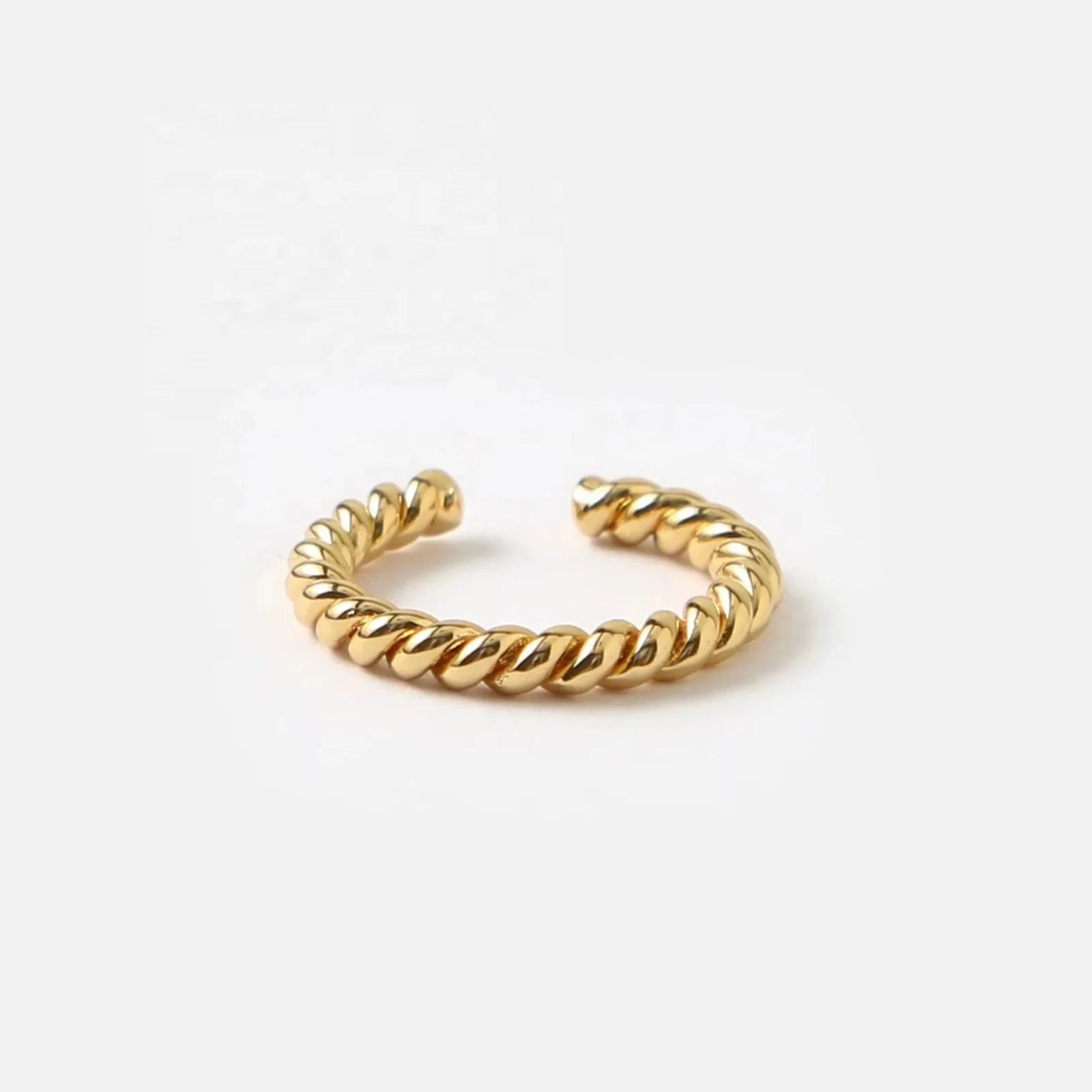 Bohemian Rope Twisted Ear Cuff 925 Sterling Silver Earring No Piercing