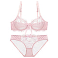 New Design Silk Net Bra Brief Sets Women Underwear Lace Bra Brief Sets Sexy Ladies Panties