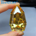 636ct 35.1*53.9mm Fancy Brownish Yellow Color Irregular Shape Incomparable Diamond Cubic Zirconia Loose Stone Cz Stone