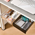 Plastic Under Desk Drawer Storage Box Drawer Type Punch-free Stationery Box Under Desk Drawer Organizer Slide Out Desk Drawer