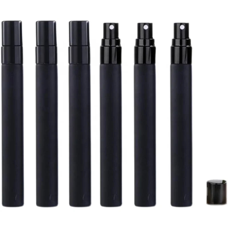 2ML 3ML 5ML 10ML Small Pocket Matte Black Color Atomizer Glass Perfume Mist Sprayer Glass Perfume Bottles