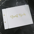 Customized White Acrylic Wedding Guest Book Modern Wedding Reception with "guest Book" and Custom Sign-in Books