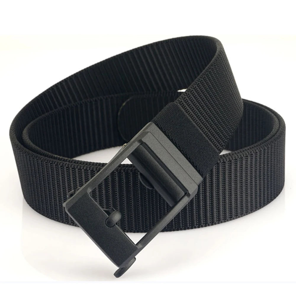 TUSHI Customizable Outdoor Bilayer Nylon Pant Straps New Zinc Alloy Metal Buckle Men's and Women's Fabric Belts Wholesale