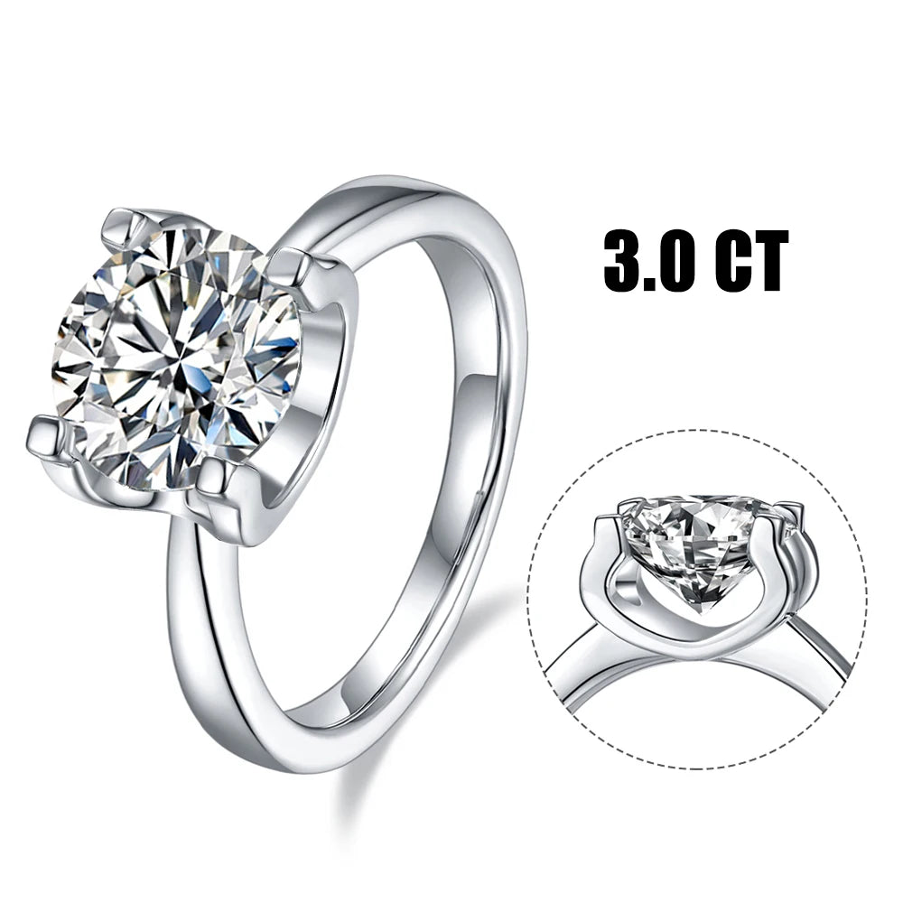 Abiding Jewelry OEM/ODM Wholesale 2026 Women Luxury Jewellery 9mm Colorful Moissanite Diamond Sterling Silver Rings