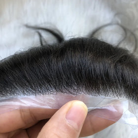 Wholesale 100% Remy Hair Men Wig Thin Skin Toupee 7x15 12inch Pu Hairline Hair Piece Men's Toupee Replacement System