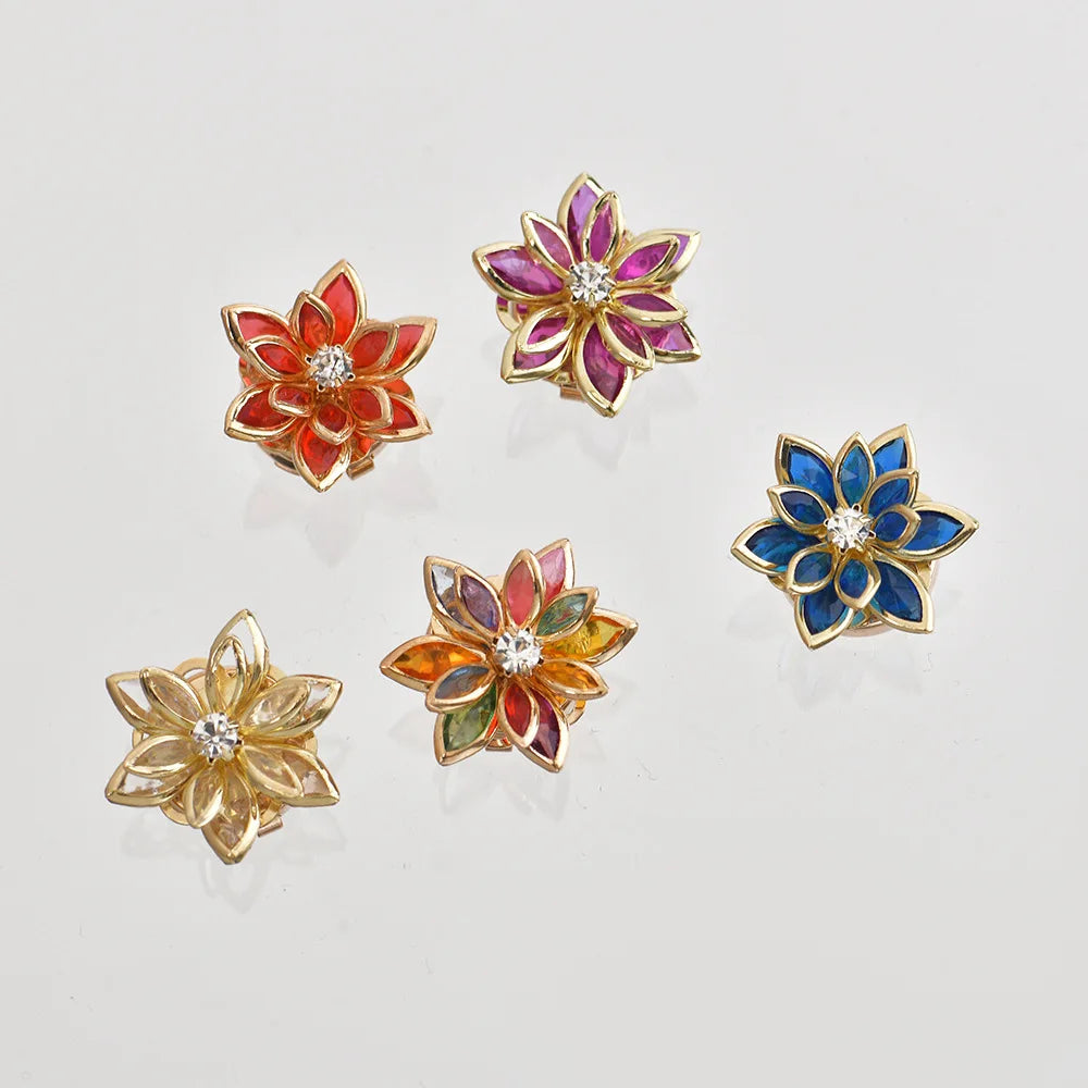 JFRB116 Colorful Star Button Cover Cufflinks Elegant Fashion Jewelry Button Covers For Women Shirts