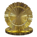 13 Inch Round Cheap Plastic Fruit Plate Banquet European-style Wedding Home Decoration Gold Table Charger Plate
