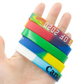 Wholesale Custom Engraved Logo Plain Bracelet Business Gift Sport Wrist Band Blank Rubber Rfid Motivational Silicone Wristband